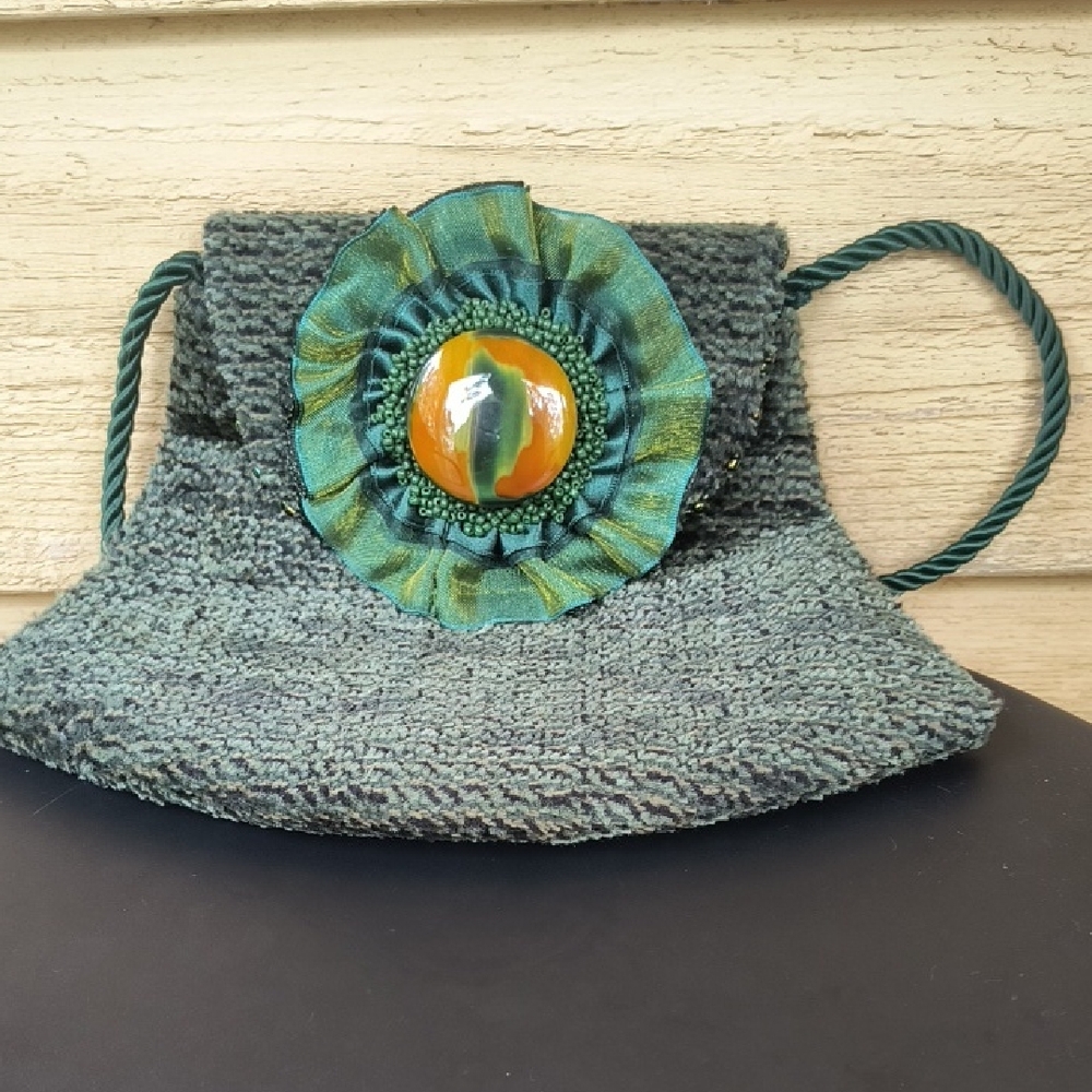 Vintage Dragon Eye Bag With Corded Strap